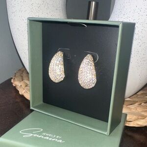 Gold and Silver Teardrop Earrings